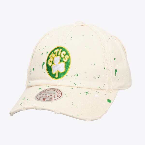 Boston Celtics Cream Hardwood Classics What a Mess Strapback Adjustable Hat
