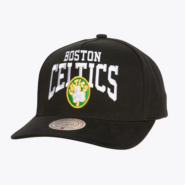 Boston Celtics Black Hardwood Classics Big Time Pro Snapback Hat