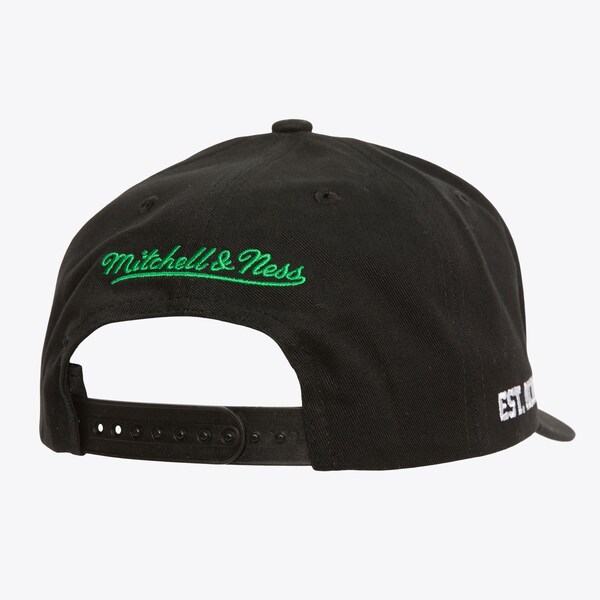 Boston Celtics Black Hardwood Classics Big Time Pro Snapback Hat
