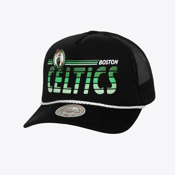 Boston Celtics Black Graded Trucker Adjustable Hat