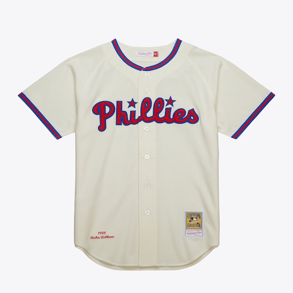 Richie Ashburn Philadelphia Phillies 1948 Cream Authentic Jersey
