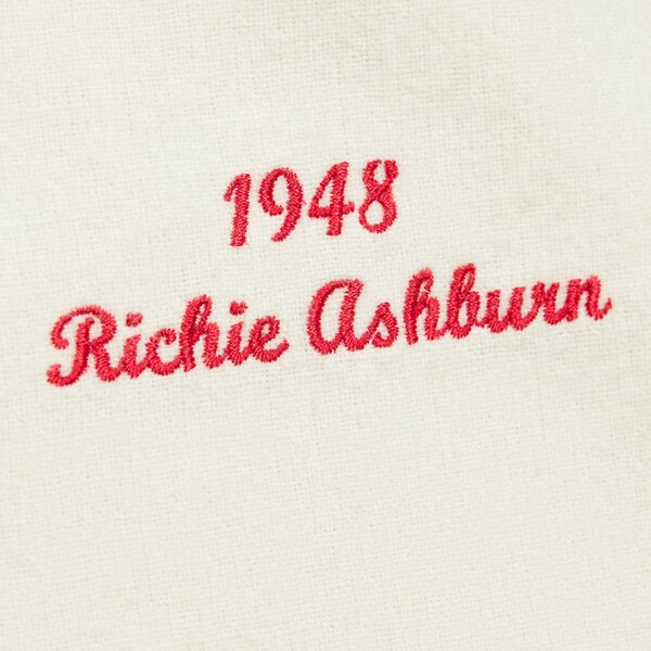 Richie Ashburn Philadelphia Phillies 1948 Cream Authentic Jersey