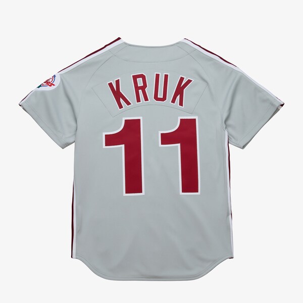 John Kruk Philadelphia Phillies 1989 Gray Authentic Road Jersey