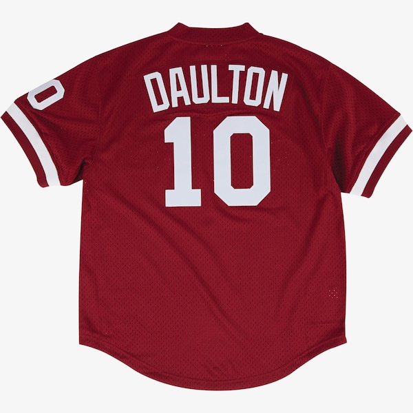 Men's Darren Daulton Philadelphia Phillies Burgundy 1991 Mesh Batting Practice Jersey