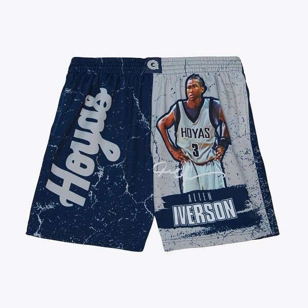 Allen Iverson Georgetown Hoyas Navy Player Burst Shorts