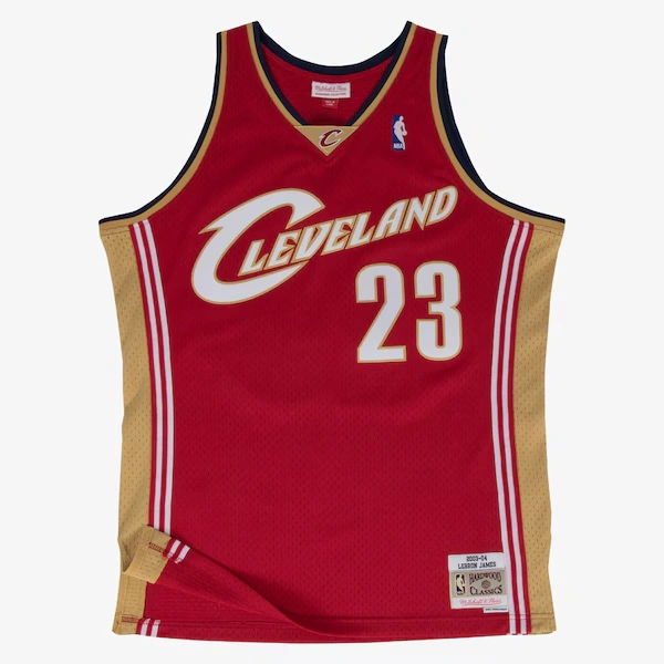 LeBron James Cleveland Cavaliers 2003-04 Wine Swingman Player Jersey