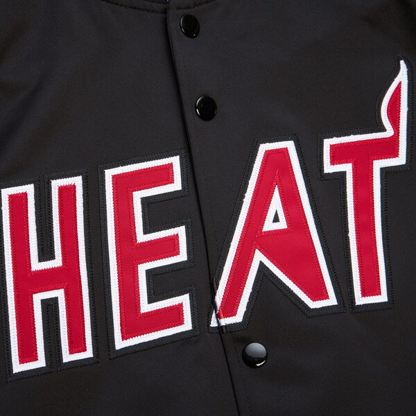 Dwyane Wade Miami Heat Black Vintage Logo Name & Number Lightweight Satin Full-Snap Jacket 6 Dwyane Wade Miami Heat Black Vintage Logo Name & Number Lightweight Satin Full-Snap Jacket