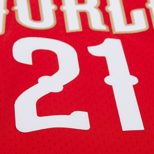 Joel Embiid 2017 NBA Rising Stars Game Red Swingman Jersey 4 Joel Embiid 2017 NBA Rising Stars Game Red Swingman Jersey