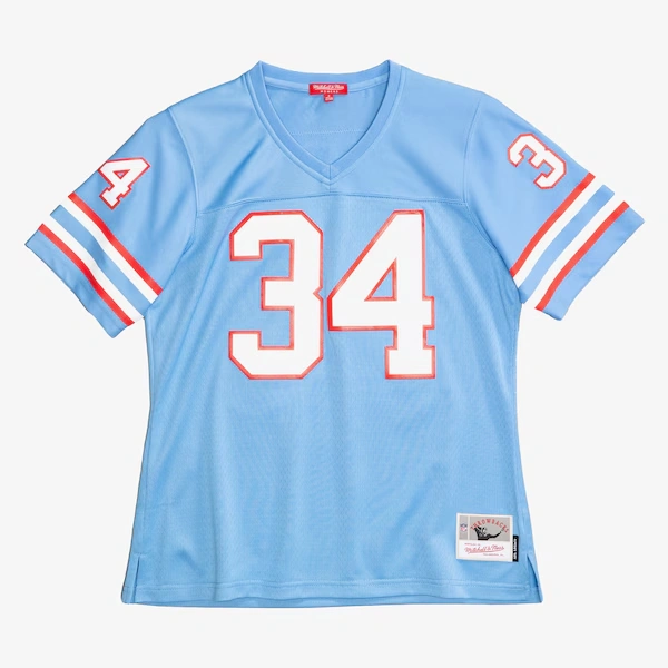 Women's Earl Campbell Tennessee Oilers Light Blue Legacy Player Jersey