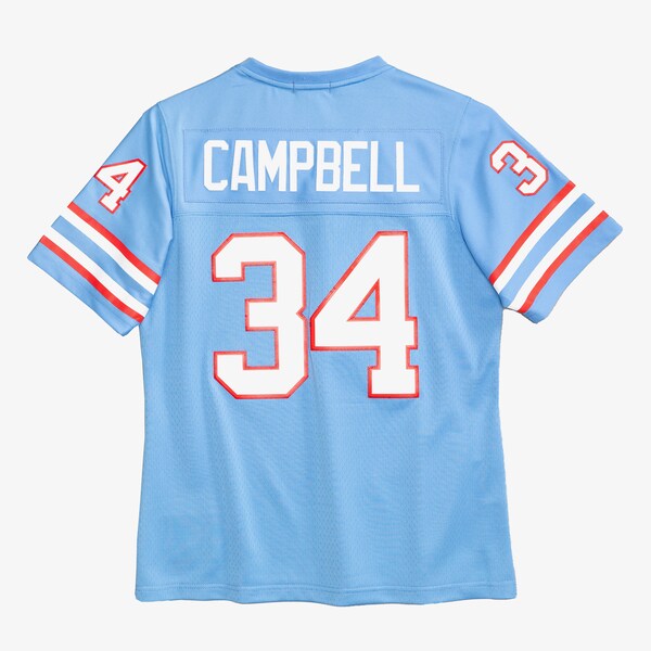 Women's Earl Campbell Tennessee Oilers Light Blue Legacy Player Jersey