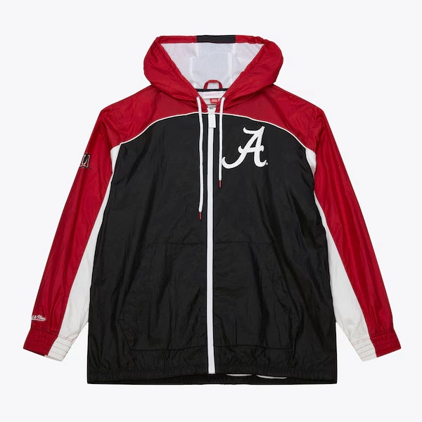 Alabama Crimson Tide Black Big Shot Premium Windbreaker Full-Zip Jacket