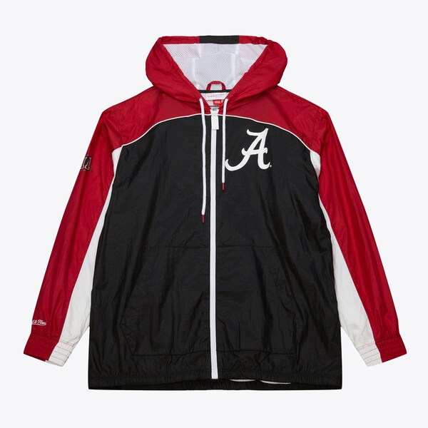 Alabama Crimson Tide Black Big Shot Premium Windbreaker Full-Zip Jacket