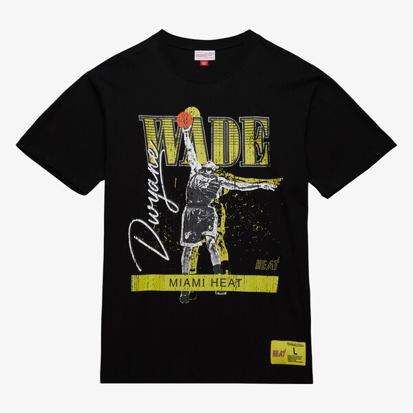 Dwyane Wade Miami Heat Black Neon Pop Player T-Shirt
