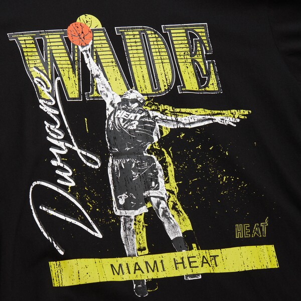 Dwyane Wade Miami Heat Black Neon Pop Player T-Shirt 4 Dwyane Wade Miami Heat Black Neon Pop Player T-Shirt
