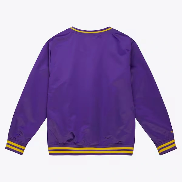 LSU Tigers Purple Sideline V-Neck Satin Pullover Jacket 3 LSU Tigers Purple Sideline V-Neck Satin Pullover Jacket