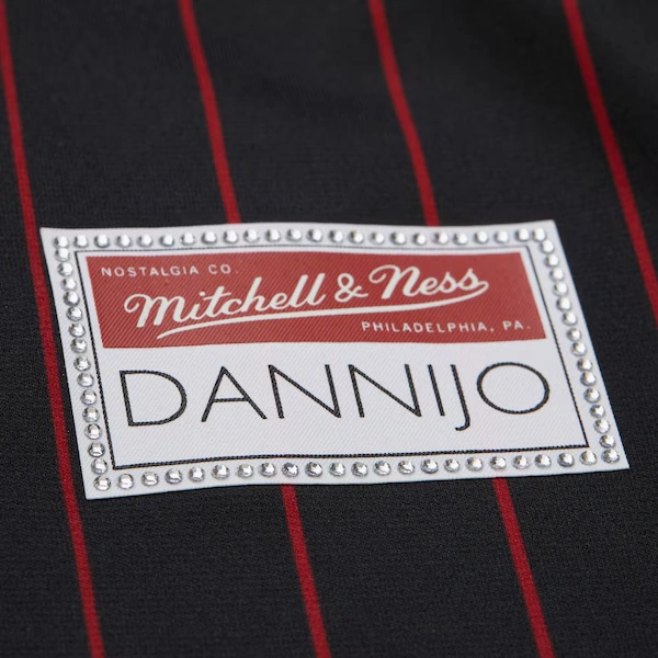 Women's Dwyane Wade Miami Heat Black M&N x DANNIJO Cropped Football Jersey 7 Women's Dwyane Wade Miami Heat Black M&N x DANNIJO Cropped Football Jersey