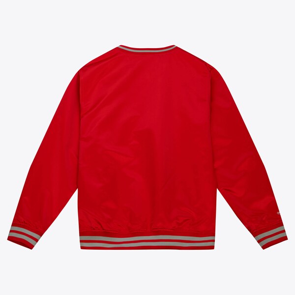 Ohio State Buckeyes Scarlet Sideline V-Neck Satin Pullover Jacket 3 Ohio State Buckeyes Scarlet Sideline V-Neck Satin Pullover Jacket