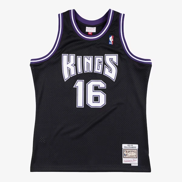 Peja Stojakovic Sacramento Kings 2001-02 Black Swingman Player Jersey