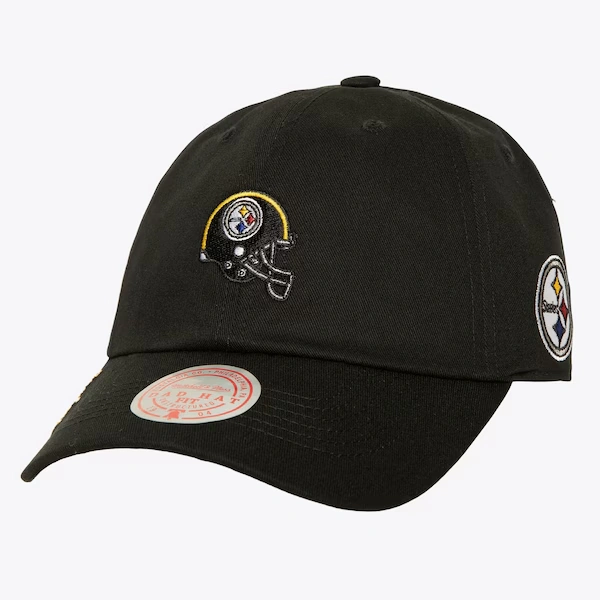 Pittsburgh Steelers Black Team Helmet Strapback Hat
