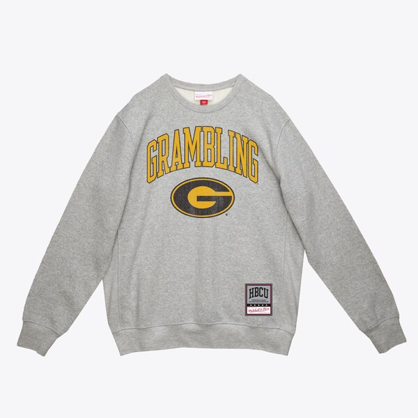 Grambling Tigers Heather Gray University Arch Logo Long Sleeve T-Shirt