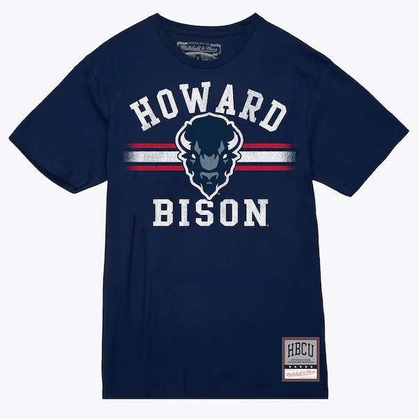 Howard Bison Navy Vintage Stripes T-Shirt