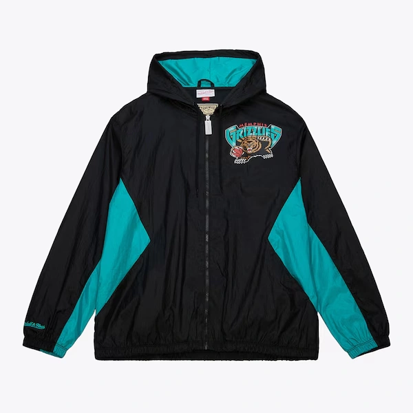 Memphis Grizzlies Black Playmaker Vintage Full-Zip Windbreaker Jacket