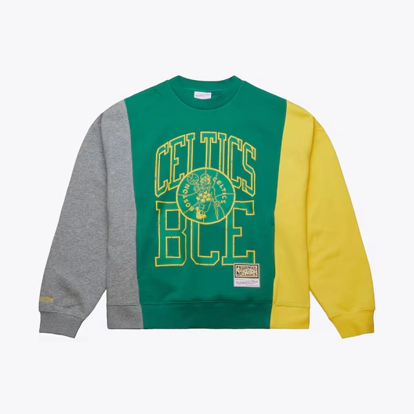 Boston Celtics Kelly Green Split 3 Pullover Sweatshirt