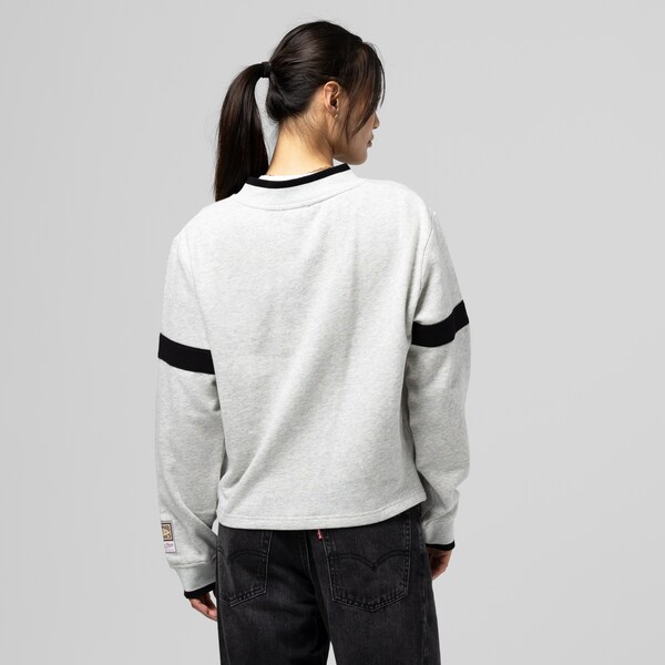 Women's Boston Celtics Heather Gray Cropped V-Neck Sweatshirt