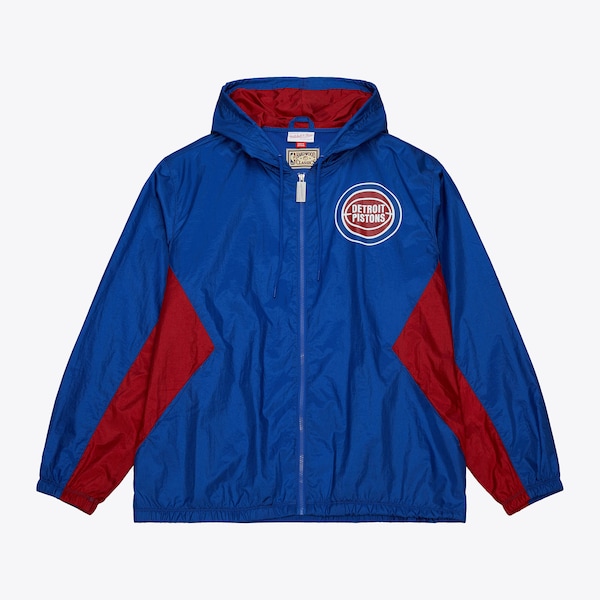 Detroit Pistons Blue Playmaker Vintage Full-Zip Windbreaker Jacket