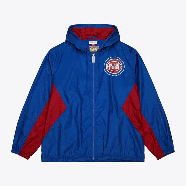 Detroit Pistons Blue Playmaker Vintage Full-Zip Windbreaker Jacket