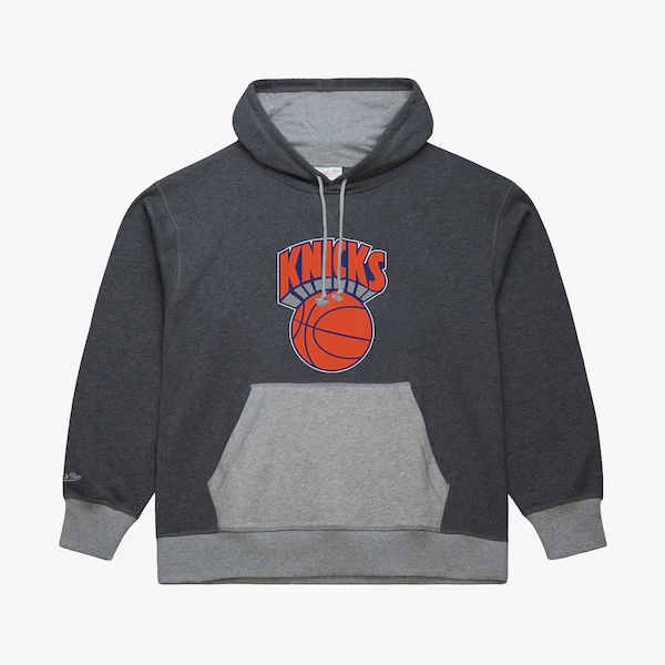 New York Knicks Charcoal Legacy Vintage Fleece Hoodie