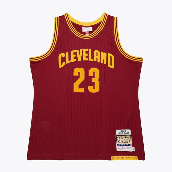 LeBron James Cleveland Cavaliers 2015-16 Wine Authentic Jersey
