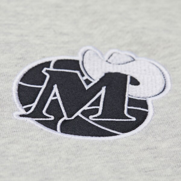 Women's Dallas Mavericks Heather Gray Cropped V-Neck Sweatshirt