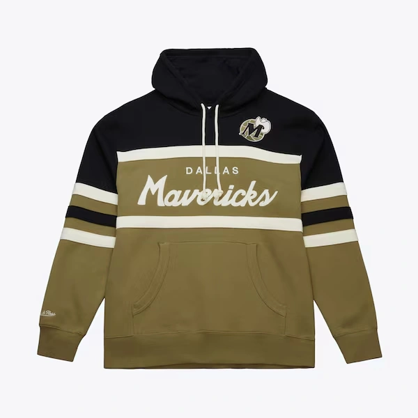 Dallas Mavericks Olive Head Coach Vintage Pullover Hoodie