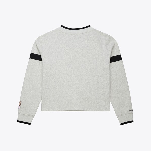 Women's Miami Heat Heather Gray Cropped V-Neck Sweatshirt 3 Women's Miami Heat Heather Gray Cropped V-Neck Sweatshirt