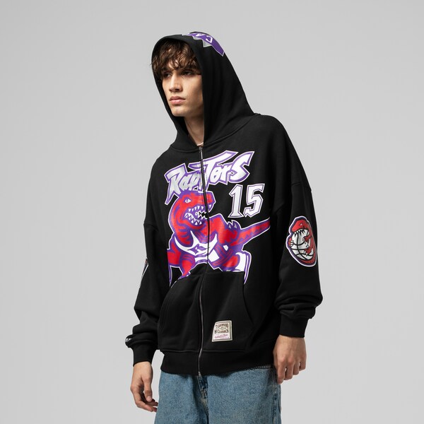 Vince Carter Toronto Raptors Black Hardwood Classics Maxxed Out Full-Zip Hoodie