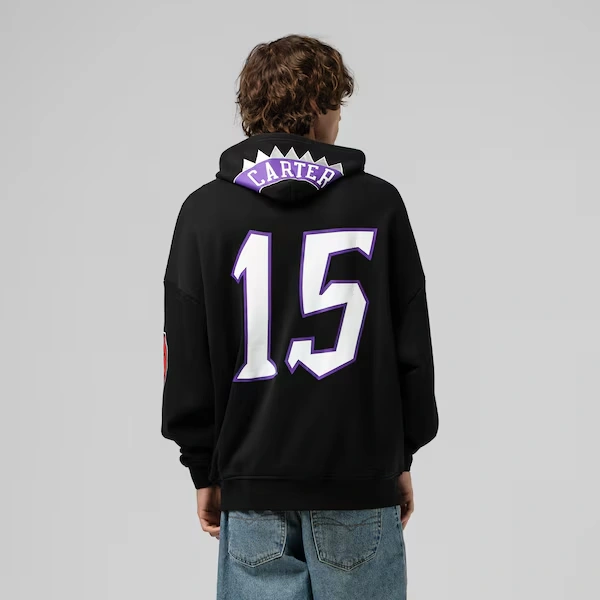 Vince Carter Toronto Raptors Black Hardwood Classics Maxxed Out Full-Zip Hoodie