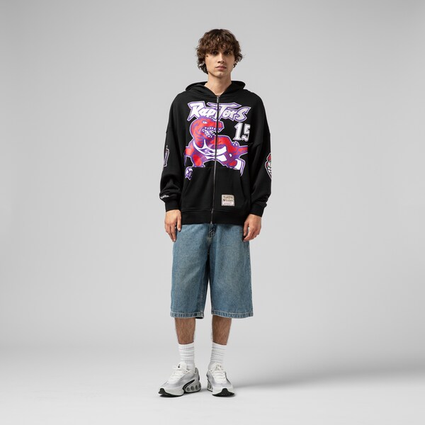 Vince Carter Toronto Raptors Black Hardwood Classics Maxxed Out Full-Zip Hoodie