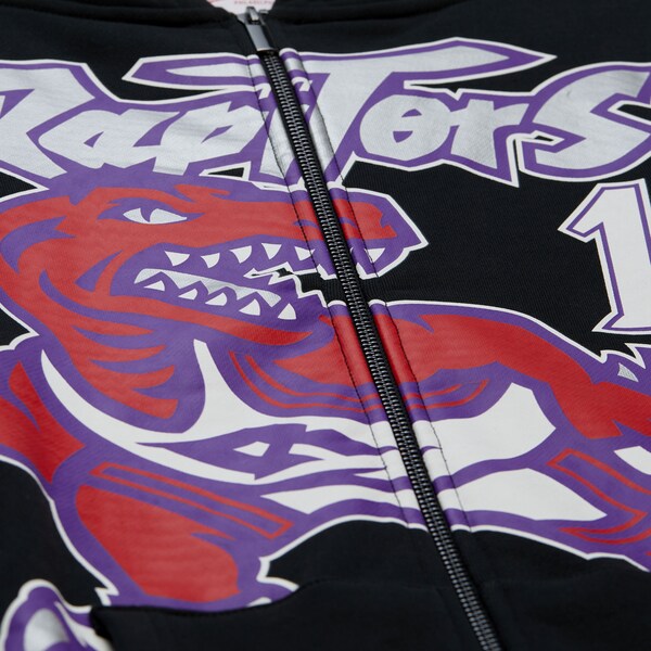 Vince Carter Toronto Raptors Black Hardwood Classics Maxxed Out Full-Zip Hoodie