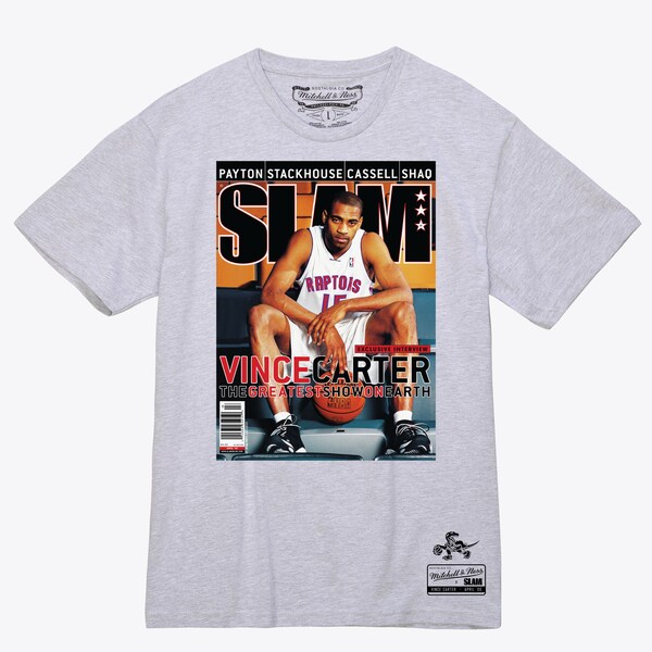 Vince Carter Toronto Raptors Heather Gray Slam Cover T-Shirt