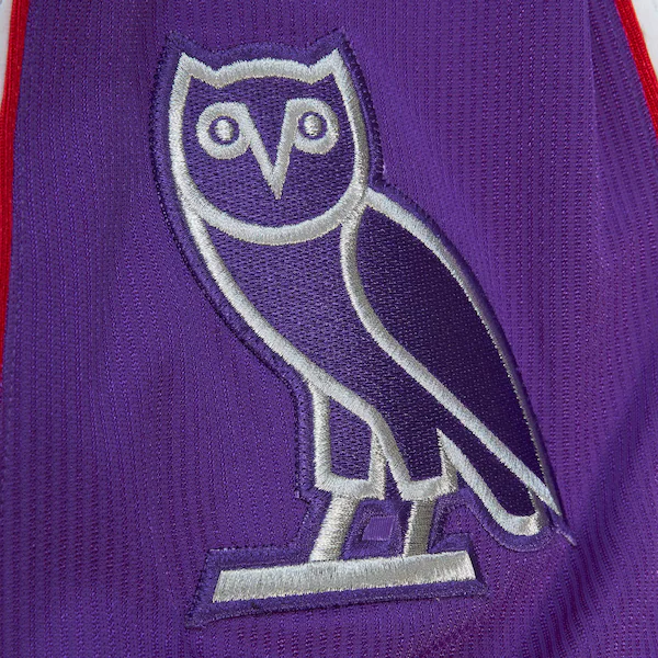 Toronto Raptors White M&N x OVO Swingman Shorts