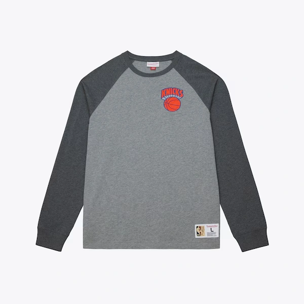 New York Knicks Heather Gray Legacy Vintage Long Sleeve T-Shirt