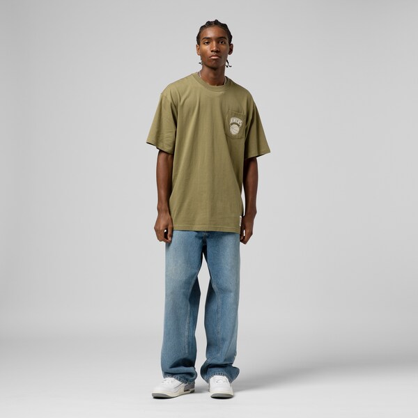 New York Knicks Olive Vintage Premium Pocket T-Shirt 7 New York Knicks Olive Vintage Premium Pocket T-Shirt