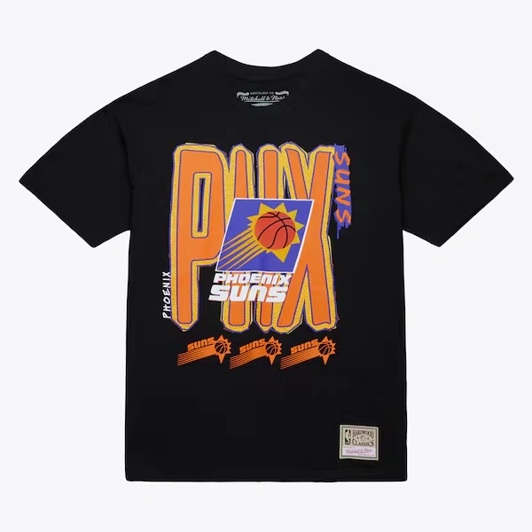 Phoenix Suns Black Hardwood Classics Retro City T-Shirt