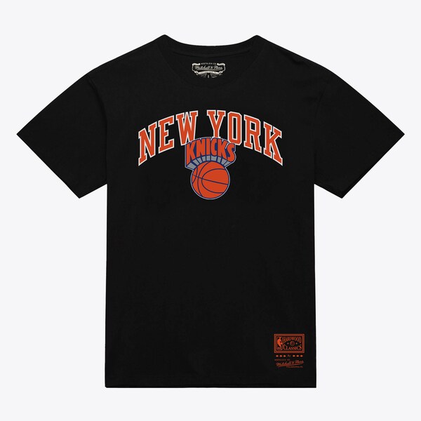 Women's New York Knicks Black Hardwood Classics Evergreen Boxy T-Shirt