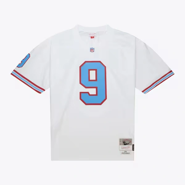 Steve McNair Tennessee Oilers 1998 White Legacy Player Jersey