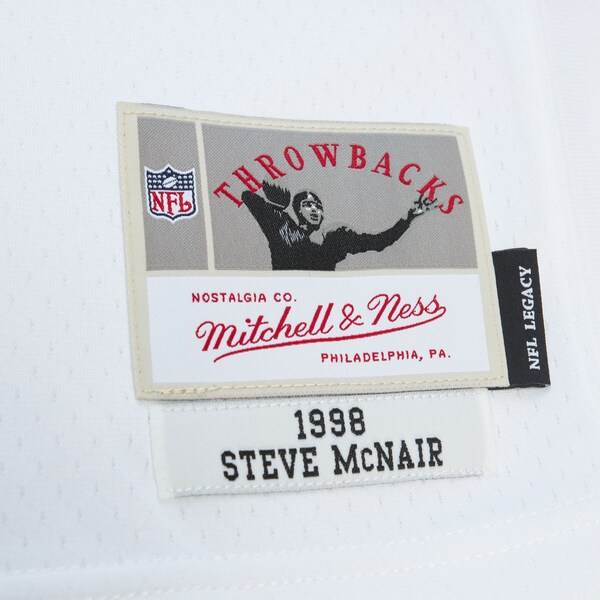 Steve McNair Tennessee Oilers 1998 White Legacy Player Jersey