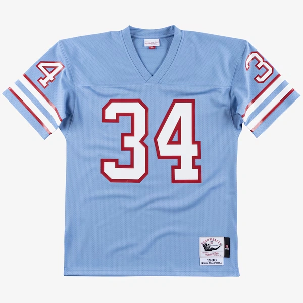 Tennessee Oilers 1980 Light Blue Authentic Jersey