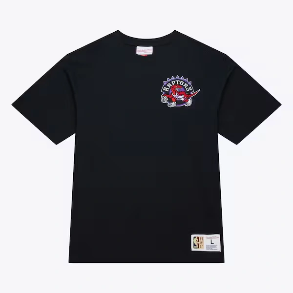 Vince Carter Toronto Raptors Black Hardwood Classics Legends Vintage Logo T-Shirt
