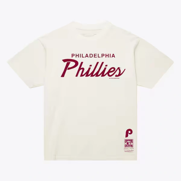 Philadelphia Phillies Cream Vintage Script T-Shirt